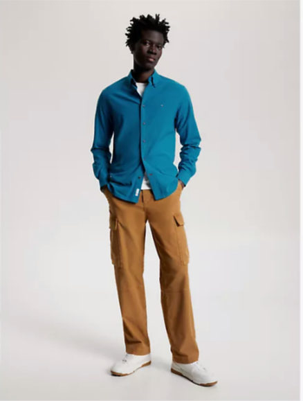 Tommy Hilfiger 1985 Flex Oxford RF Shirt Carbon Navy