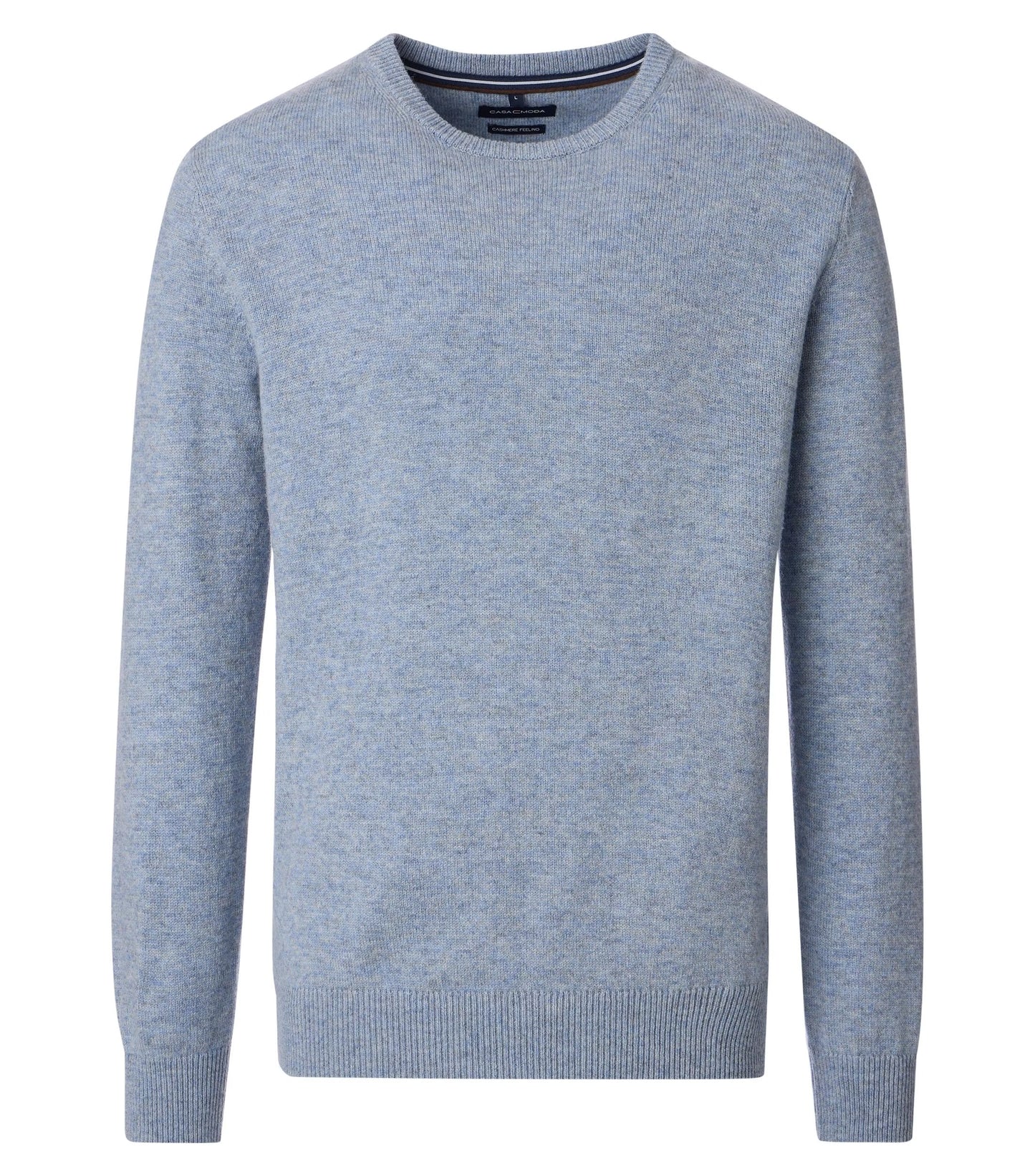 Sky blue sweater on a white background