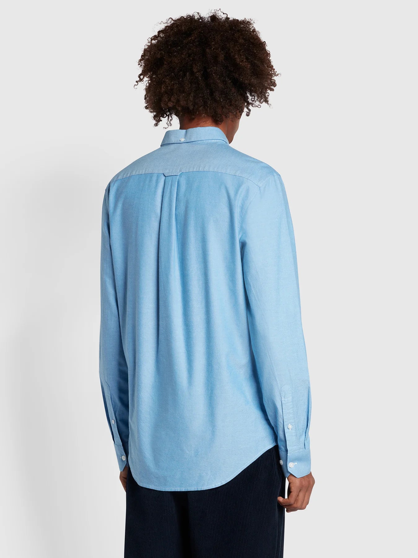 FARAH Brewer Shirt Mid Blue