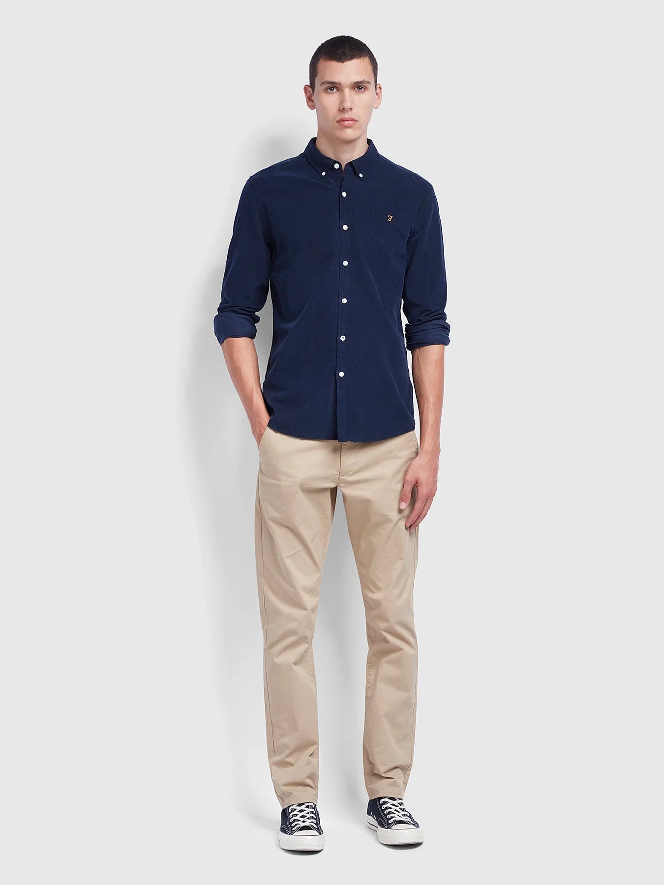 Farah Fontella Cord Shirt True Navy