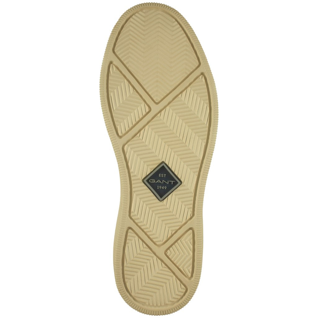 Beige shoe sole with a Gant brand logo on a white background