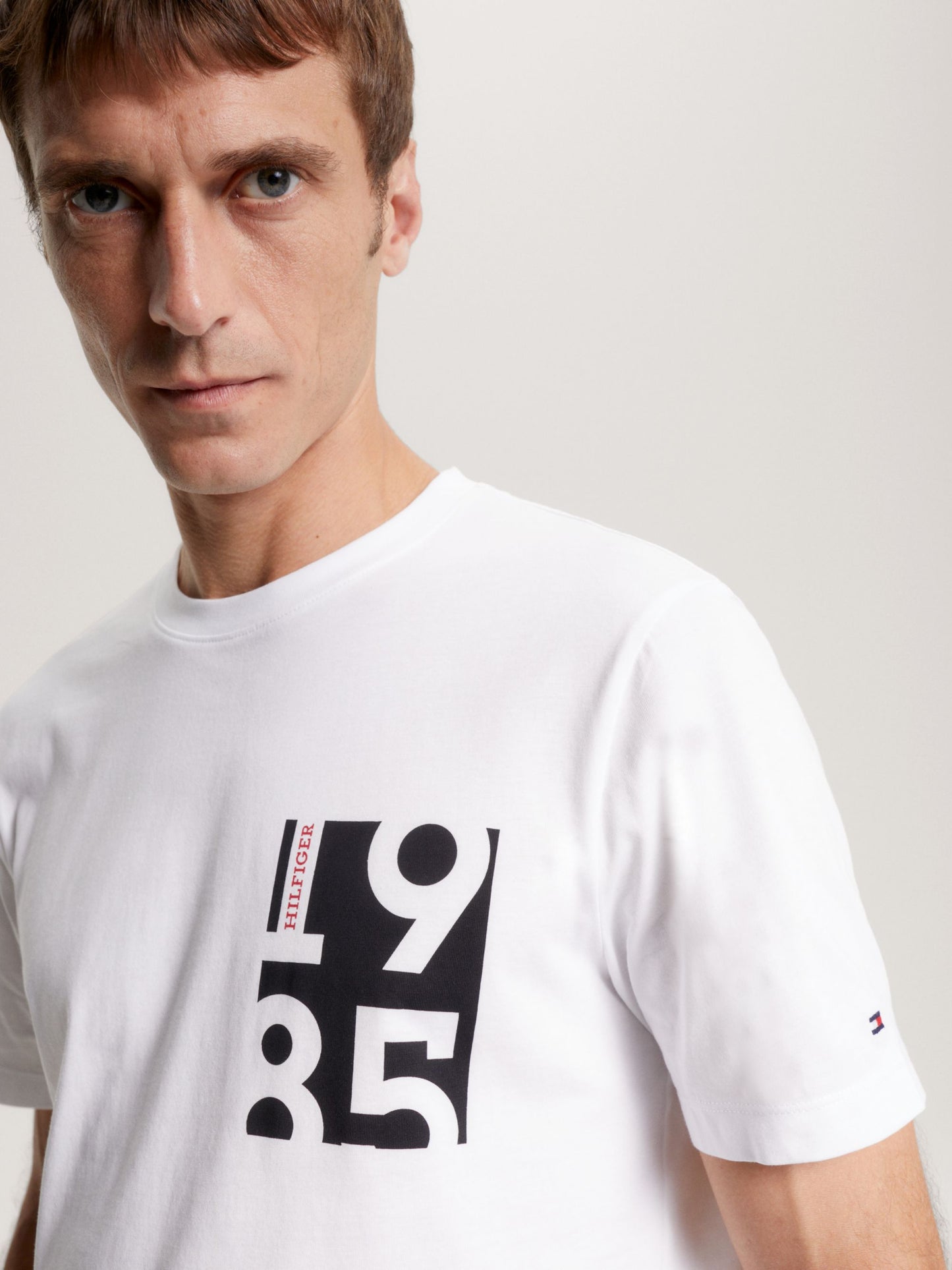 Tommy Hilfiger 1985 Logo Print T-Shirt White