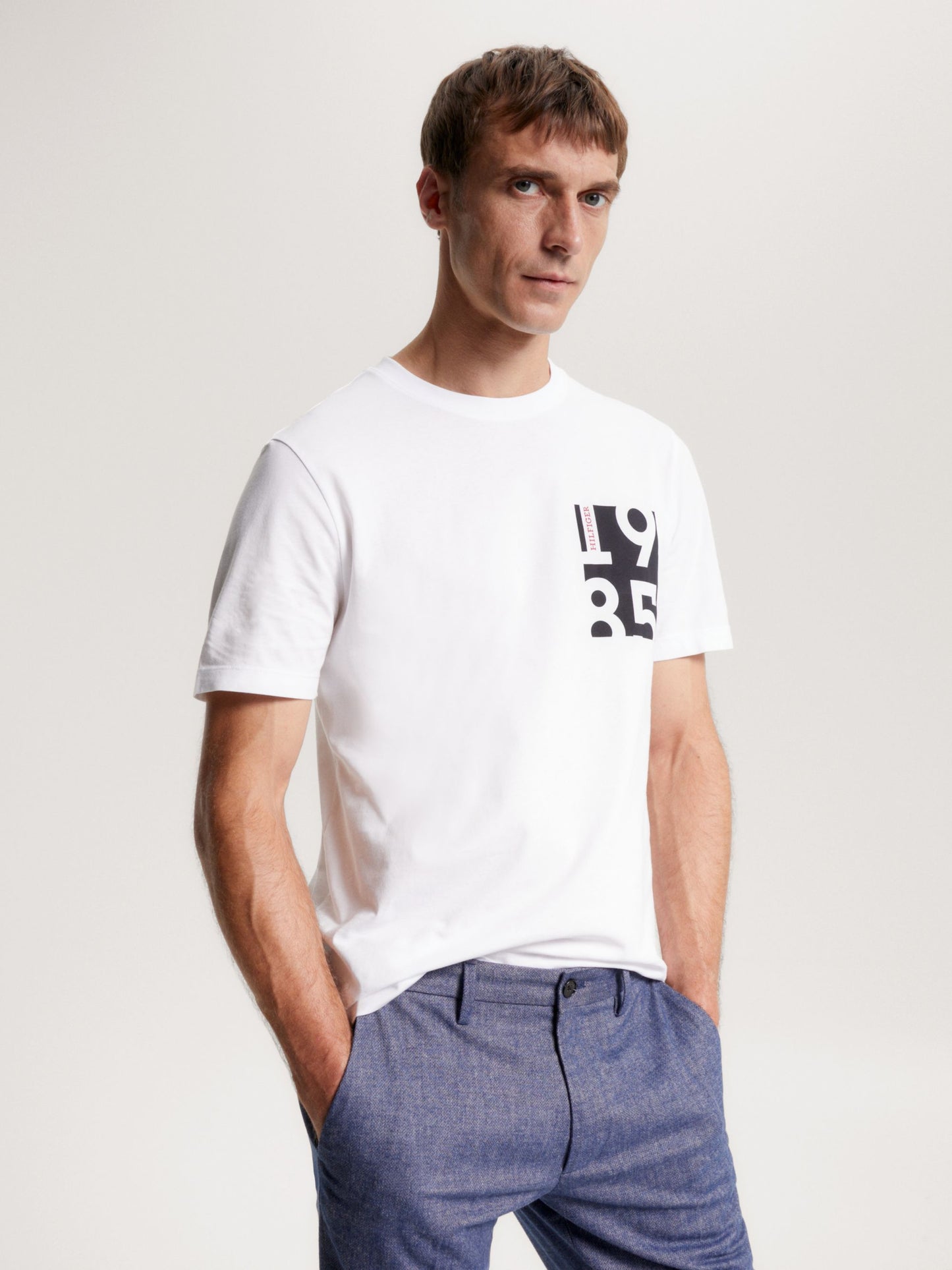 Tommy Hilfiger 1985 Logo Print T-Shirt White