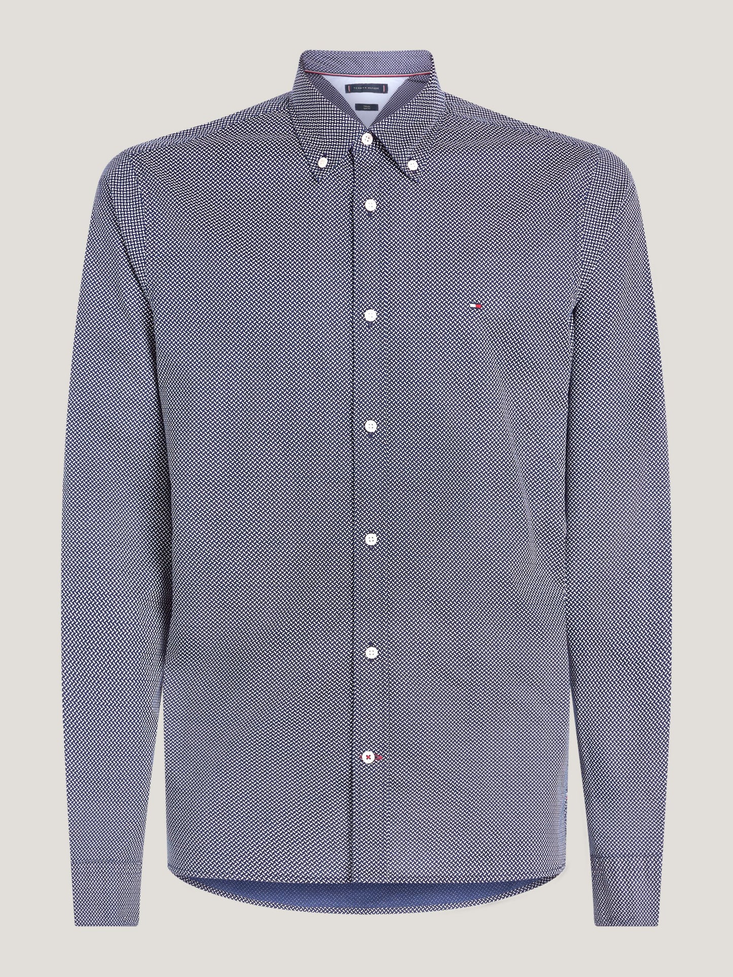 Tommy Hilfiger Natural Soft Flex Print Shirt Carbon Navy