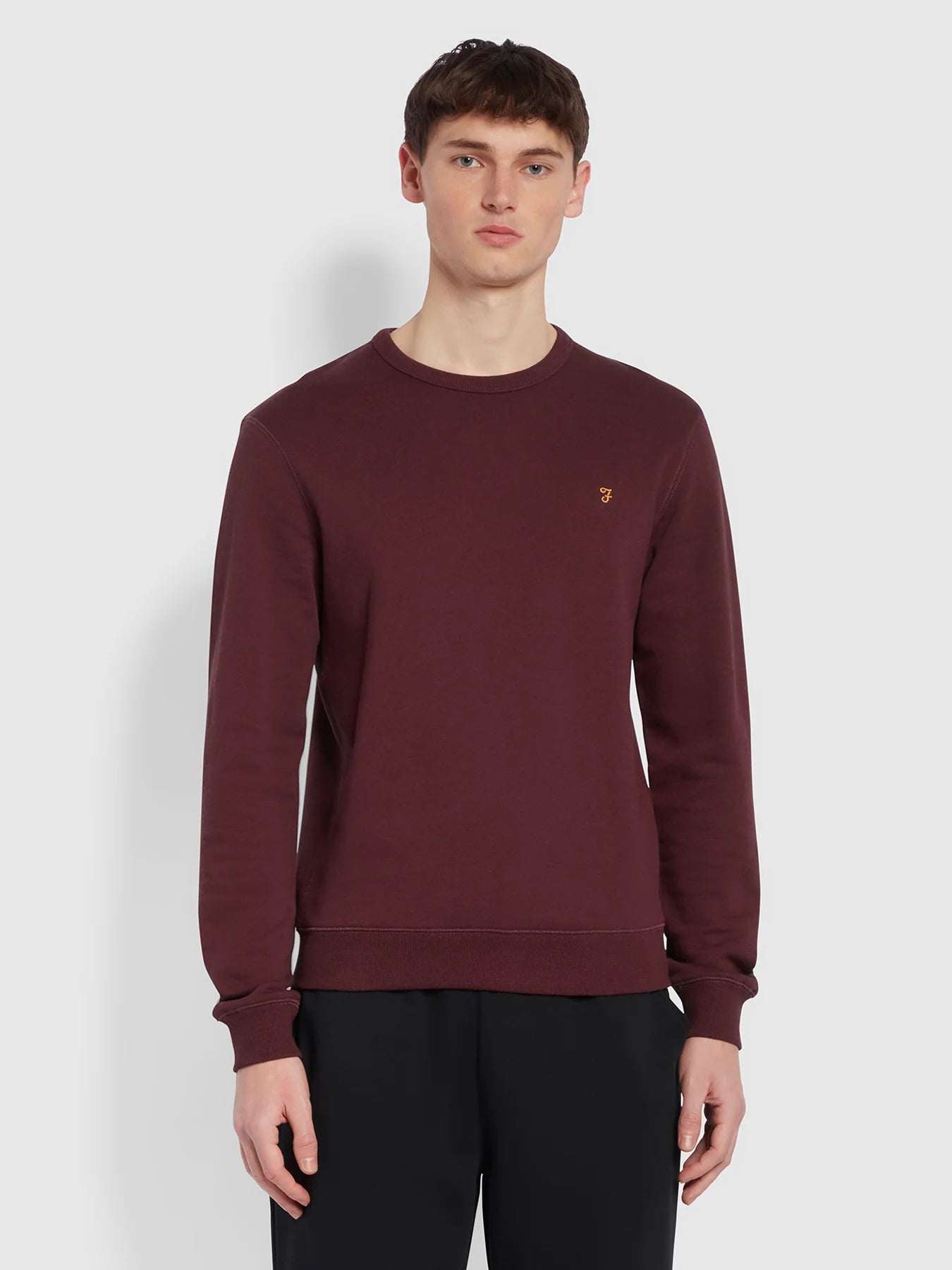 FARAH Tim New Crew Sweatshirt Farah Red