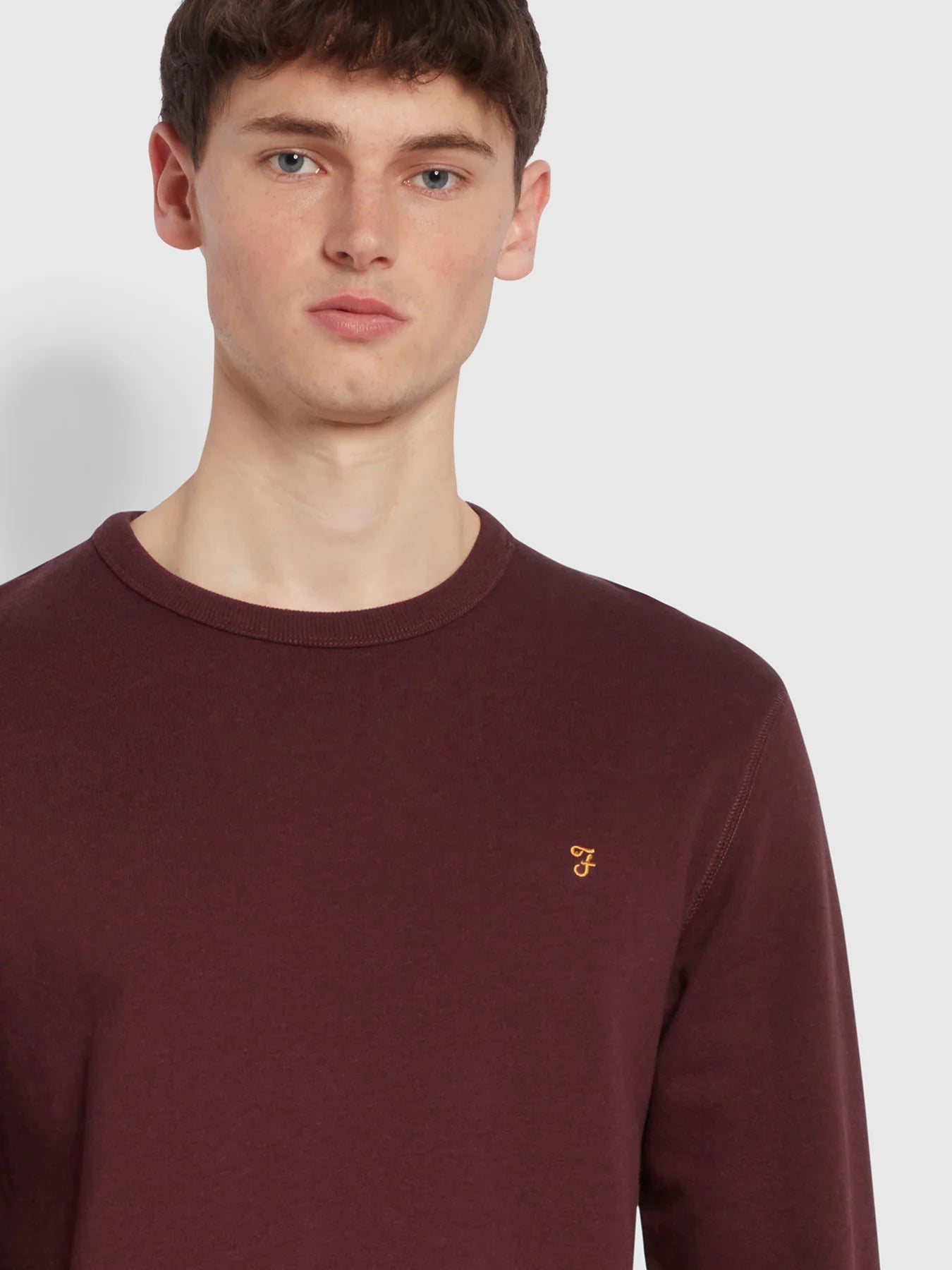 FARAH Tim New Crew Sweatshirt Farah Red