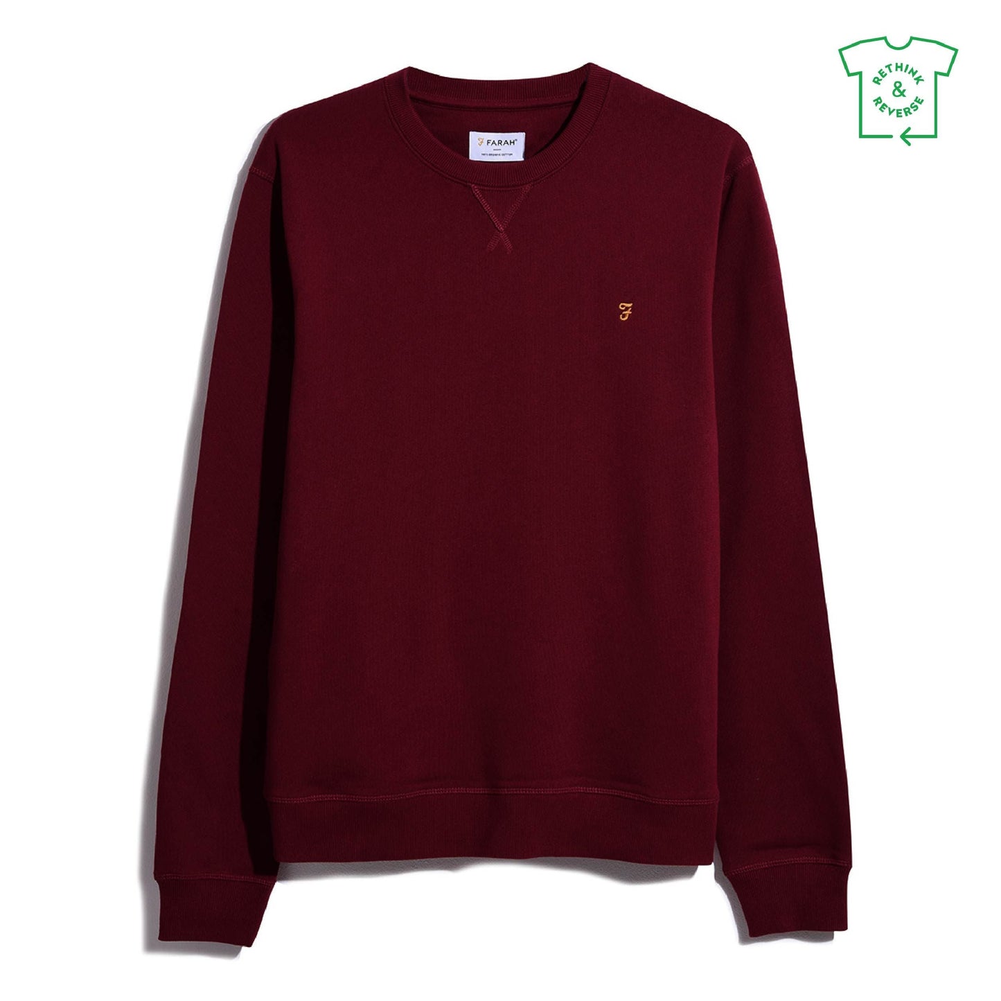 FARAH Tim New Crew Sweatshirt Farah Red