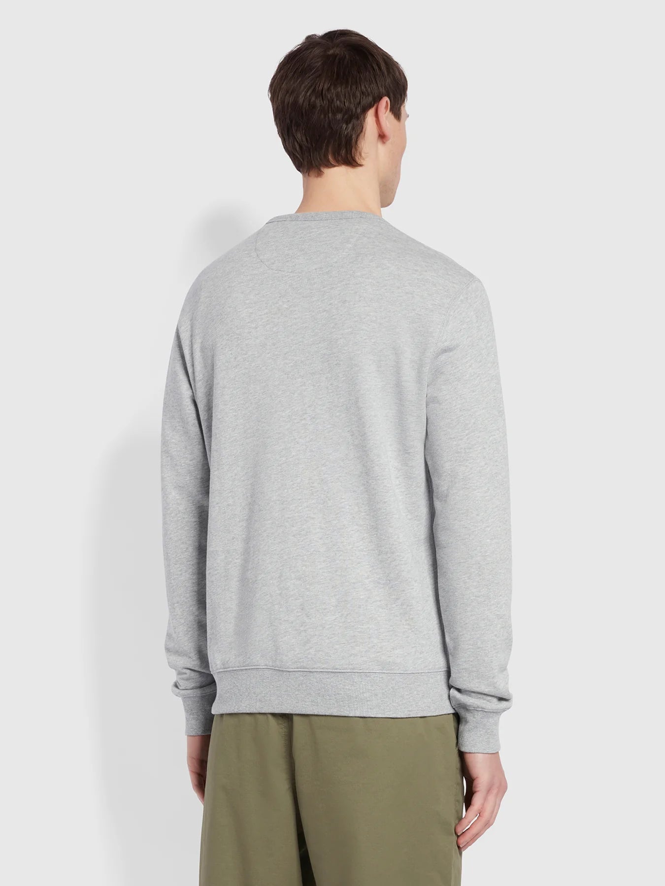 FARAH Tim New Crew Sweatshirt Light Grey
