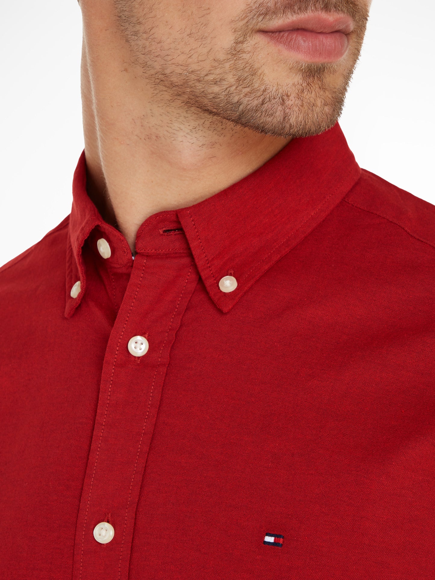 Tommy Hilfiger 1985 Flex Oxford RF Shirt Rouge