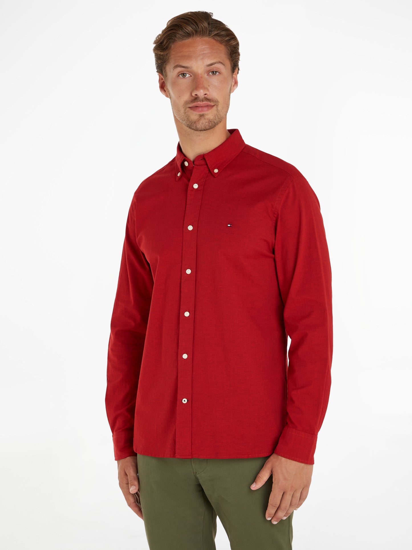 Tommy Hilfiger 1985 Flex Oxford RF Shirt Rouge