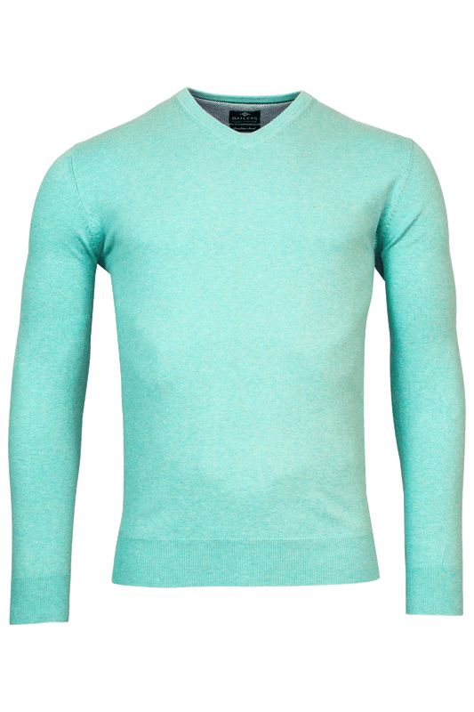 Baileys Cotton V-Neck Jumper - Matt O'Brien Fashions