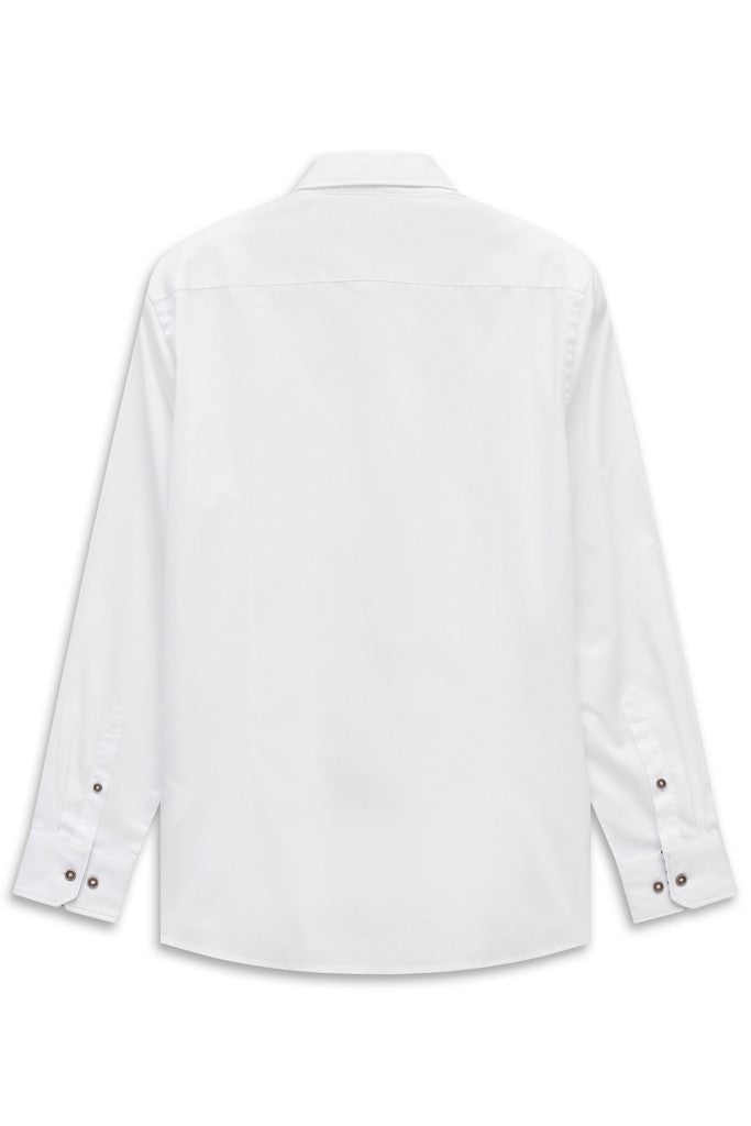 Bugatti Button Down White Smart Casual Shirt - Matt O'Brien Fashions