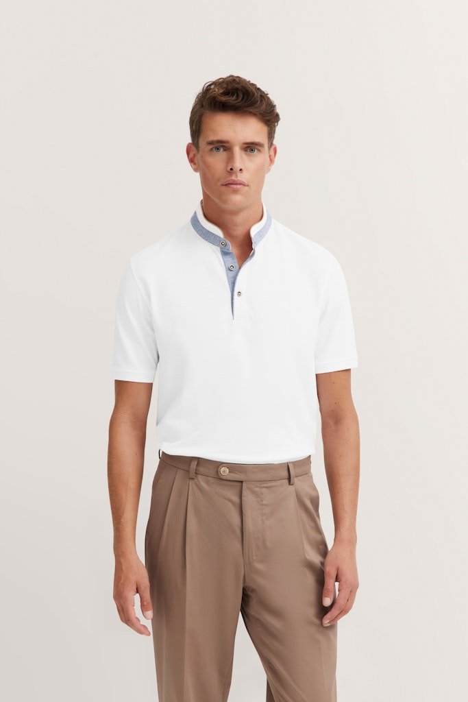 Bugatti Mandarin Collar Polo - Matt O'Brien Fashions