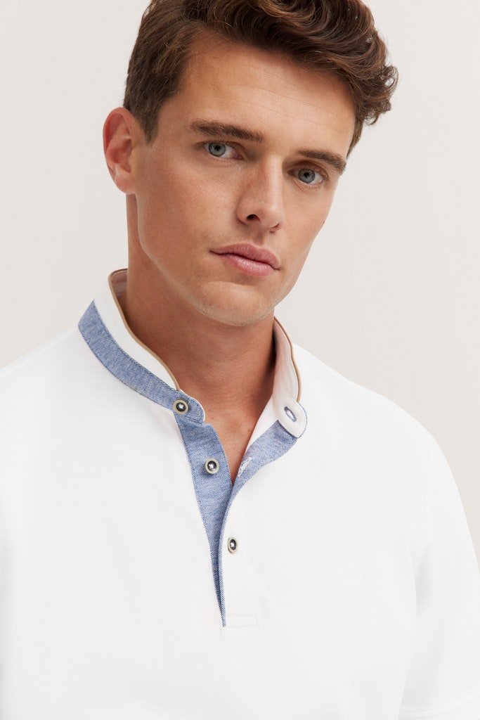 Bugatti Mandarin Collar Polo - Matt O'Brien Fashions