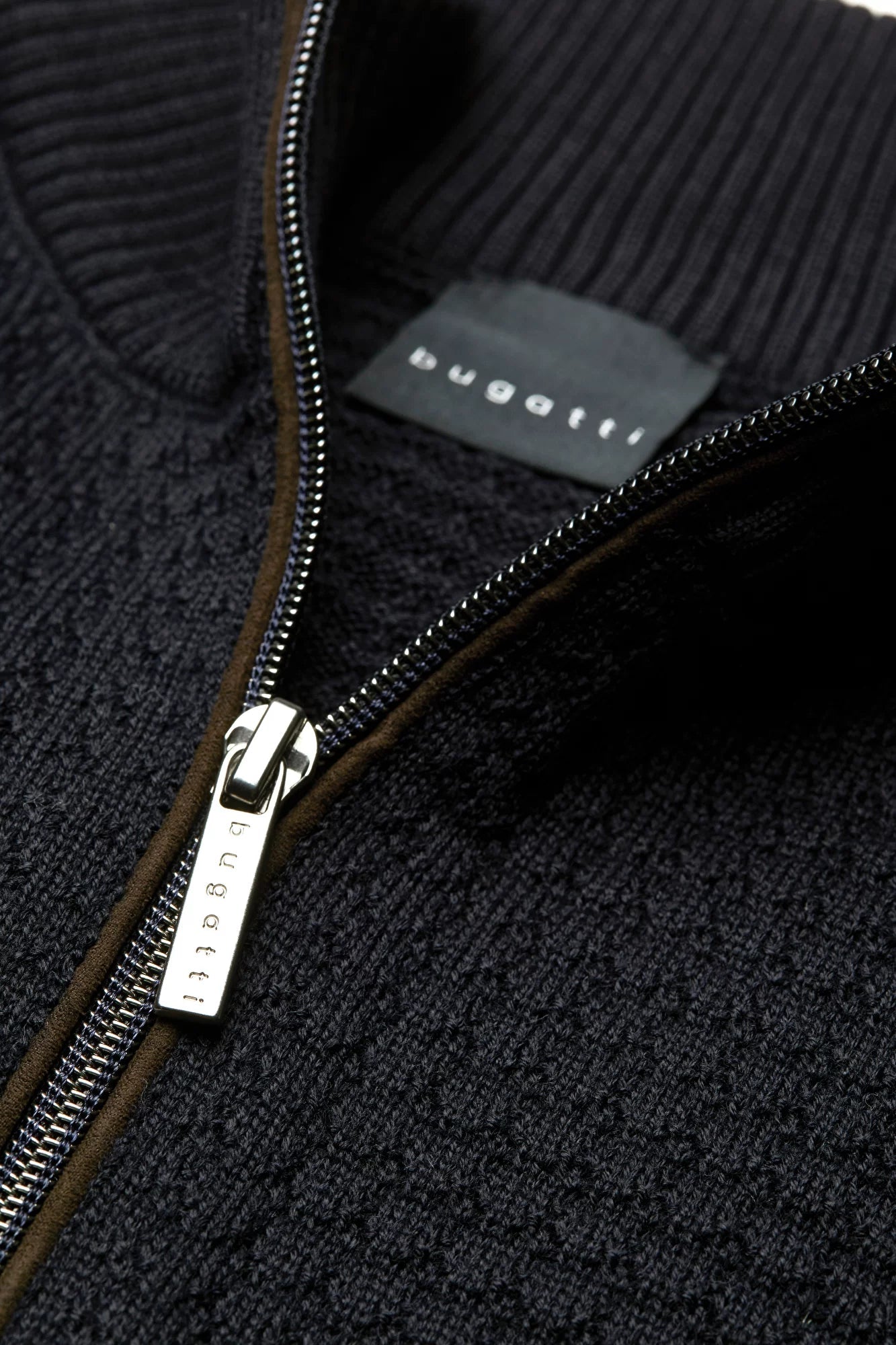 Bugatti Textured Quarter Zip Jumper - Matt O'Brien Fashions