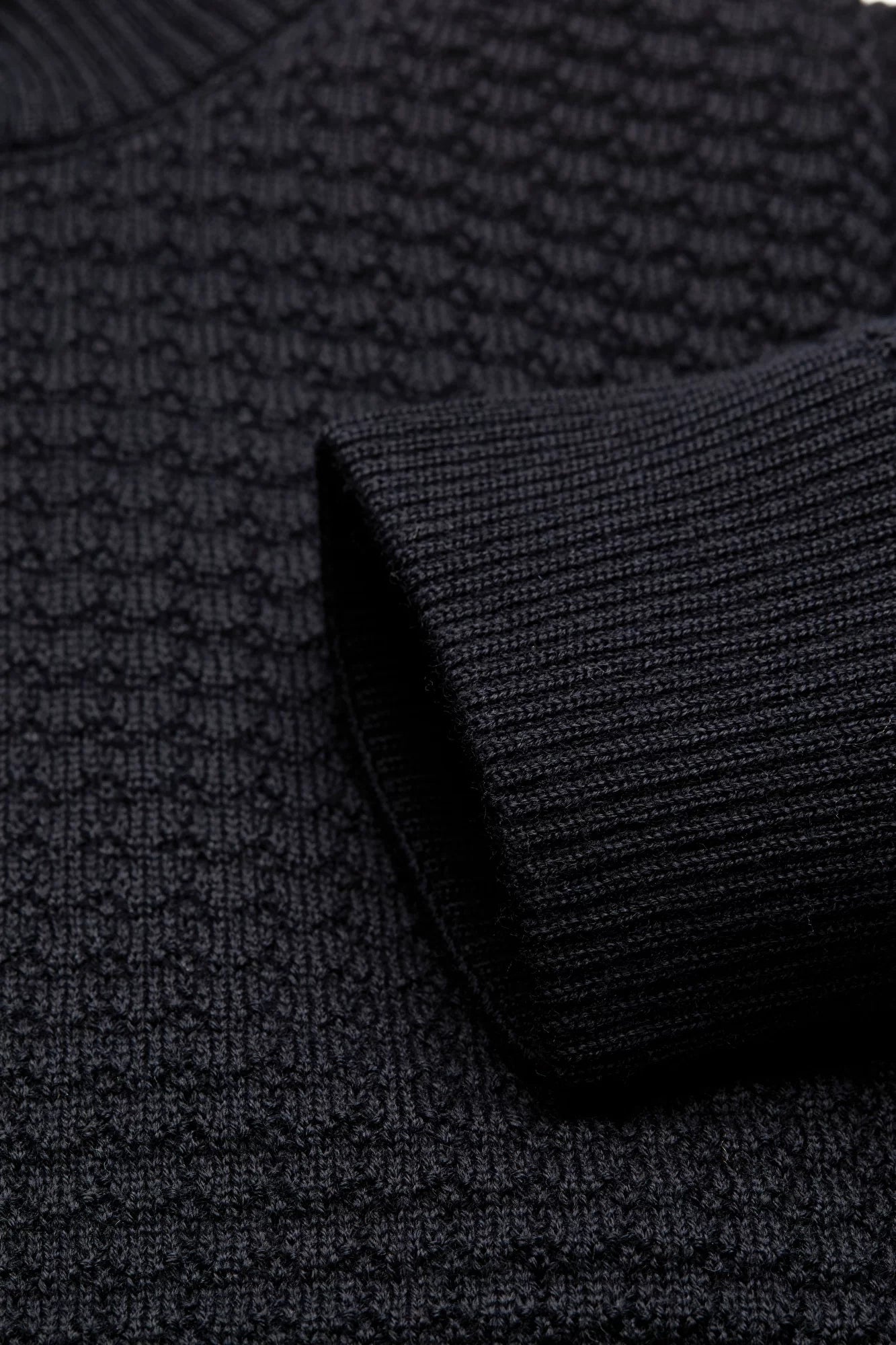 Bugatti Textured Quarter Zip Jumper - Matt O'Brien Fashions