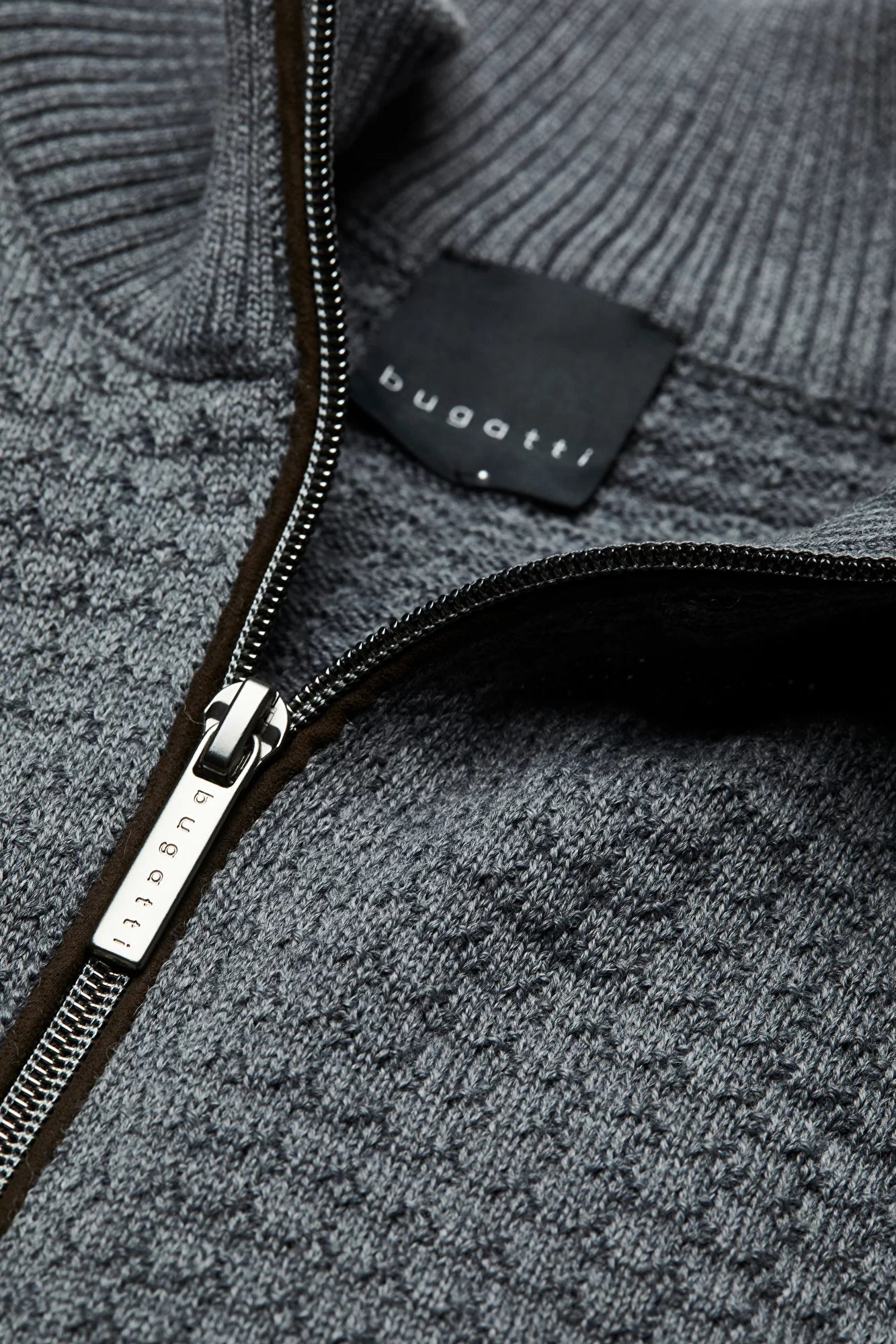 Bugatti Textured Quarter Zip Jumper - Matt O'Brien Fashions