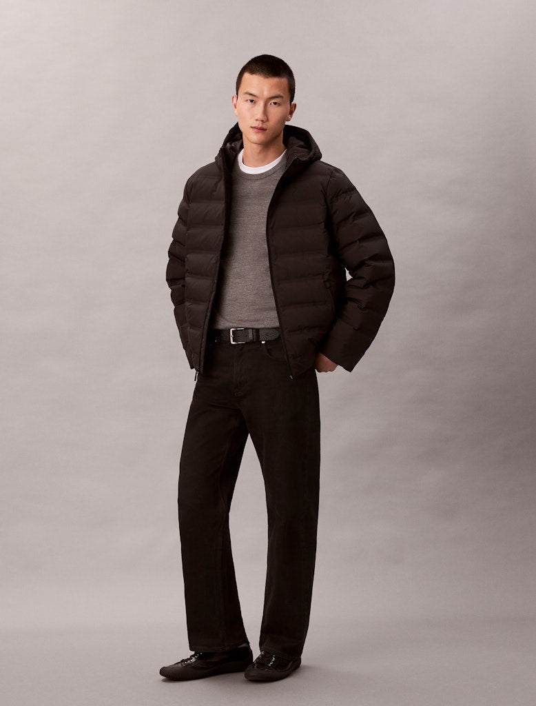Calvin Klein Embossed Hooded Puffer - Matt O'Brien Fashions