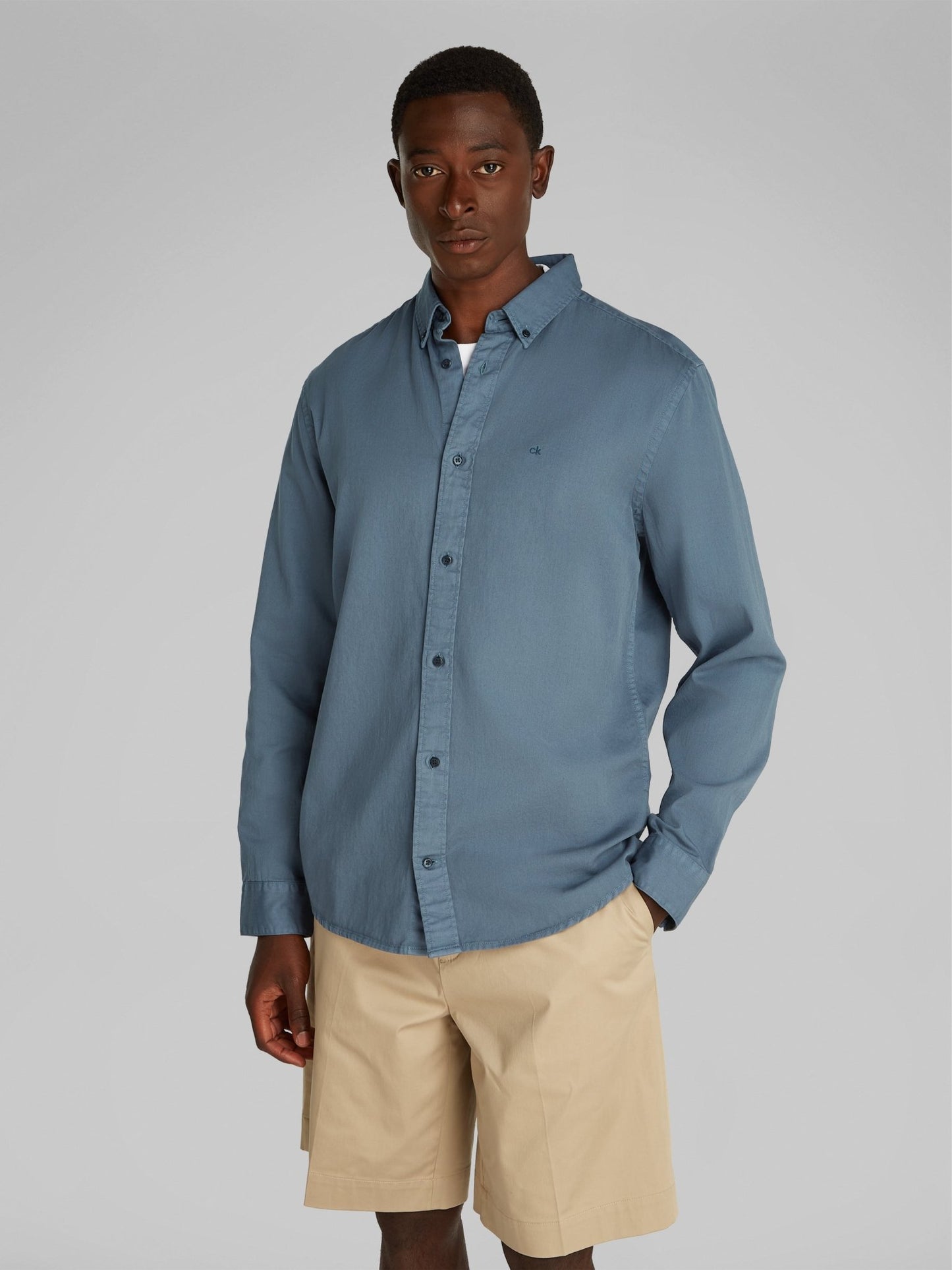 Calvin Klein Garment Dyed Twill Shirt - Matt O'Brien Fashions