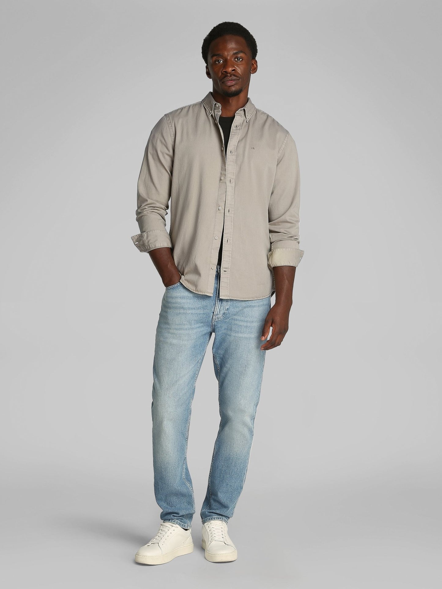 Calvin Klein Garment Dyed Twill Shirt - Matt O'Brien Fashions