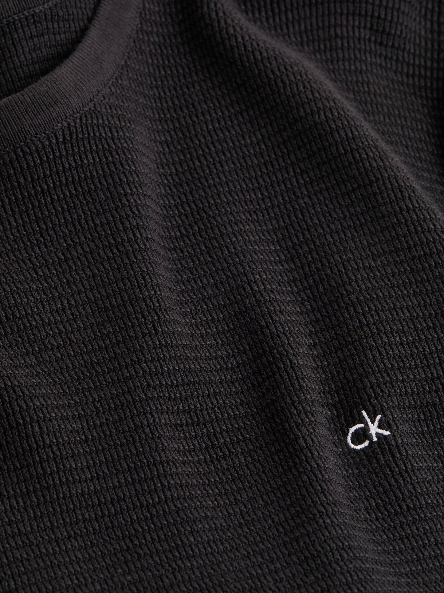 Calvin Klein Micro Waffle Crew Jumper - Matt O'Brien Fashions