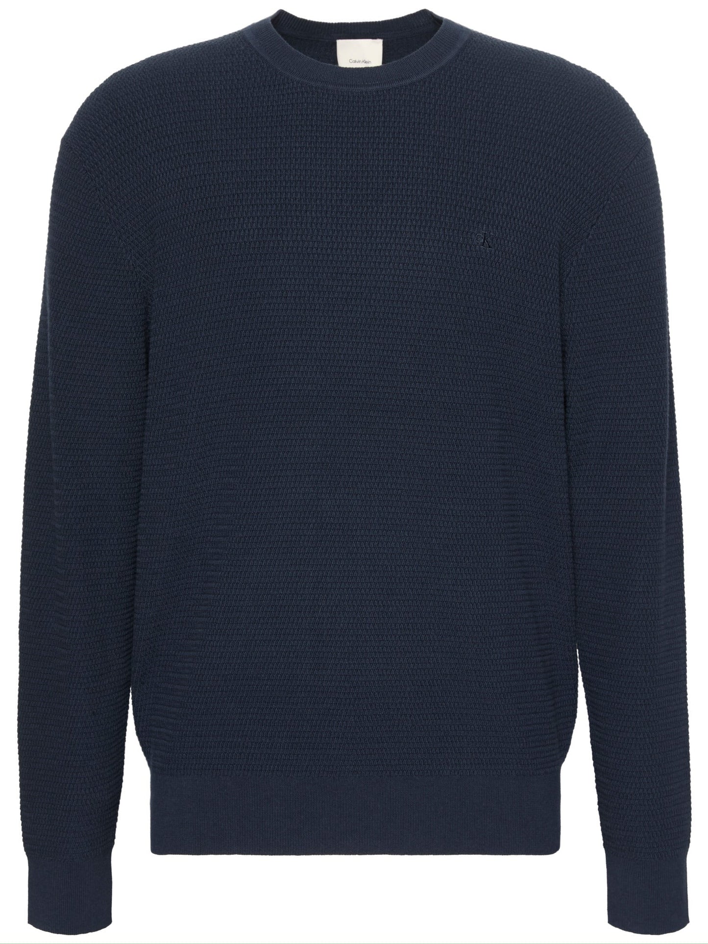 Calvin Klein Textured Cotton Crew Sweater - Matt O'Brien Fashions