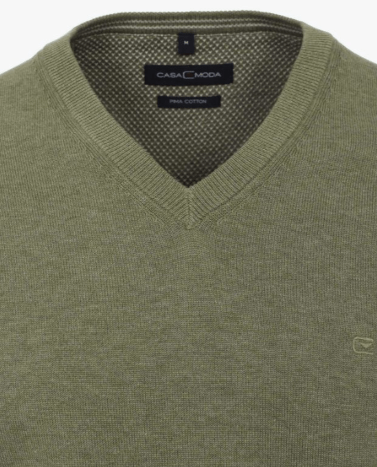 Casa Moda V - Neck Cotton Jumper - Matt O'Brien Fashions