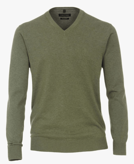 Casa Moda V - Neck Cotton Jumper - Matt O'Brien Fashions