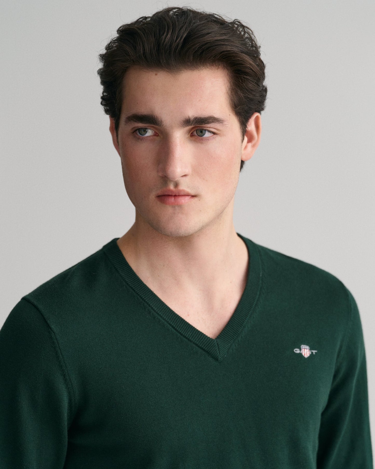 GANT Classic Cotton V - Neck Jumper - Matt O'Brien Fashions