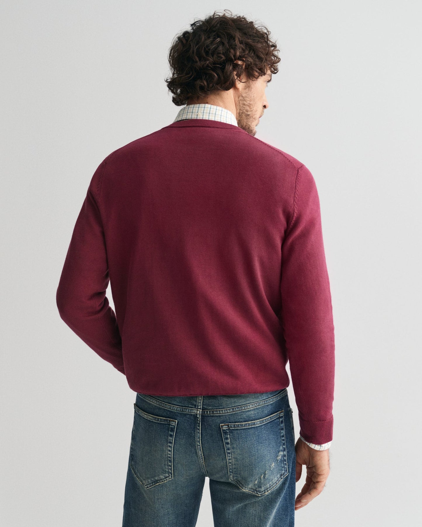 GANT Classic Cotton V - Neck Jumper - Matt O'Brien Fashions