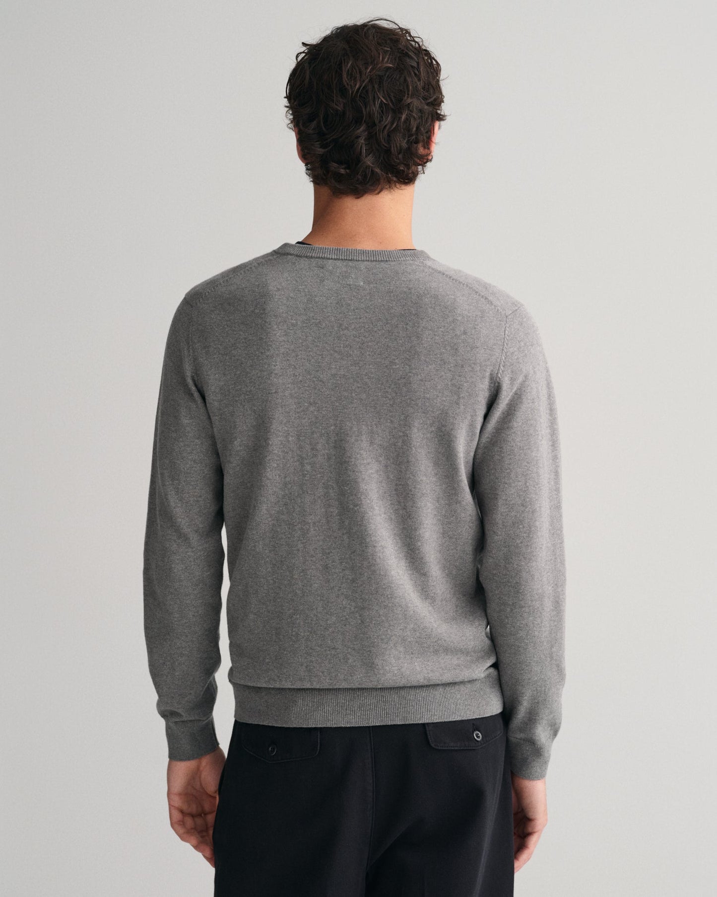 GANT Classic Cotton V-Neck Jumper - Matt O'Brien Fashions