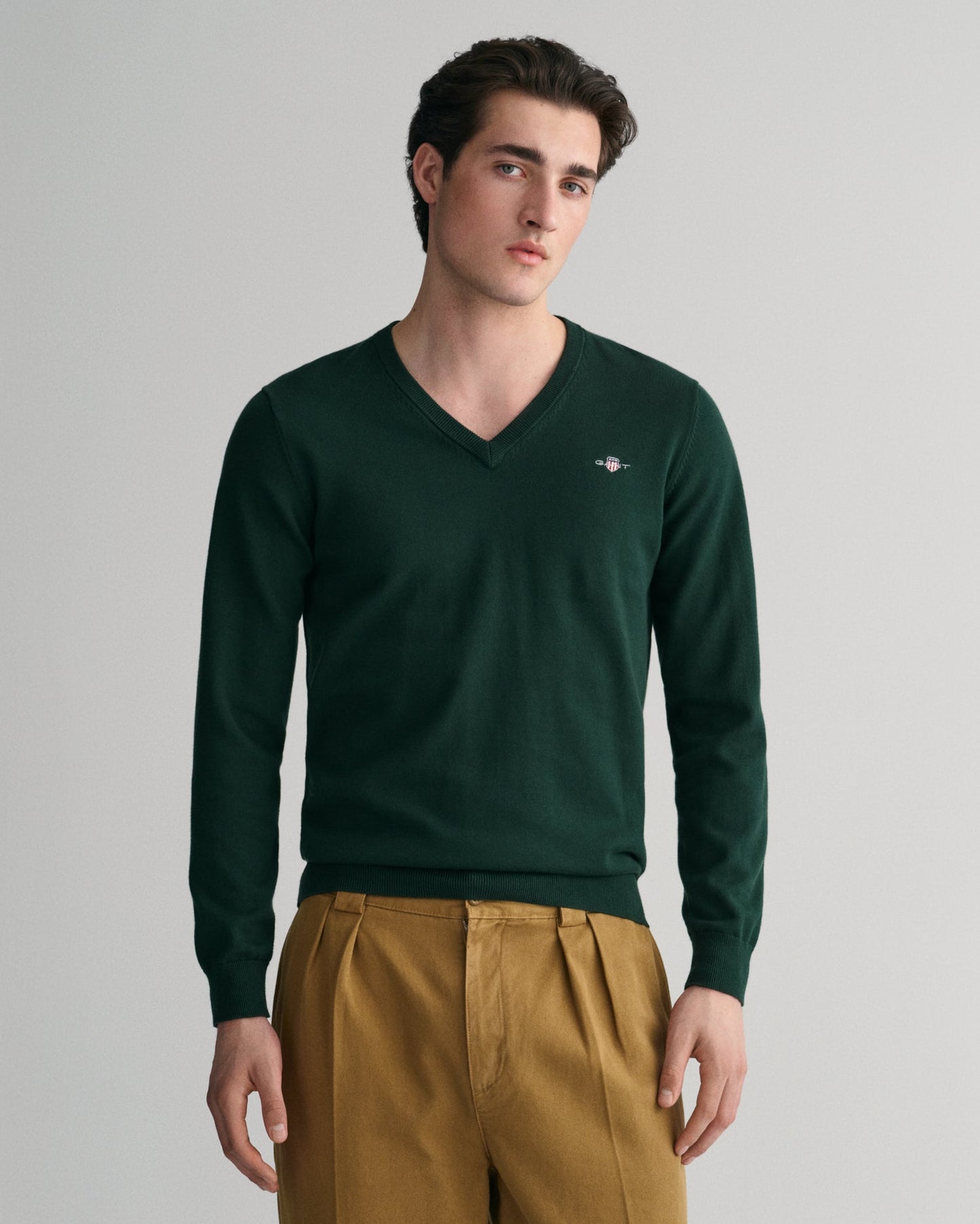 GANT Classic Cotton V - Neck Jumper - Matt O'Brien Fashions