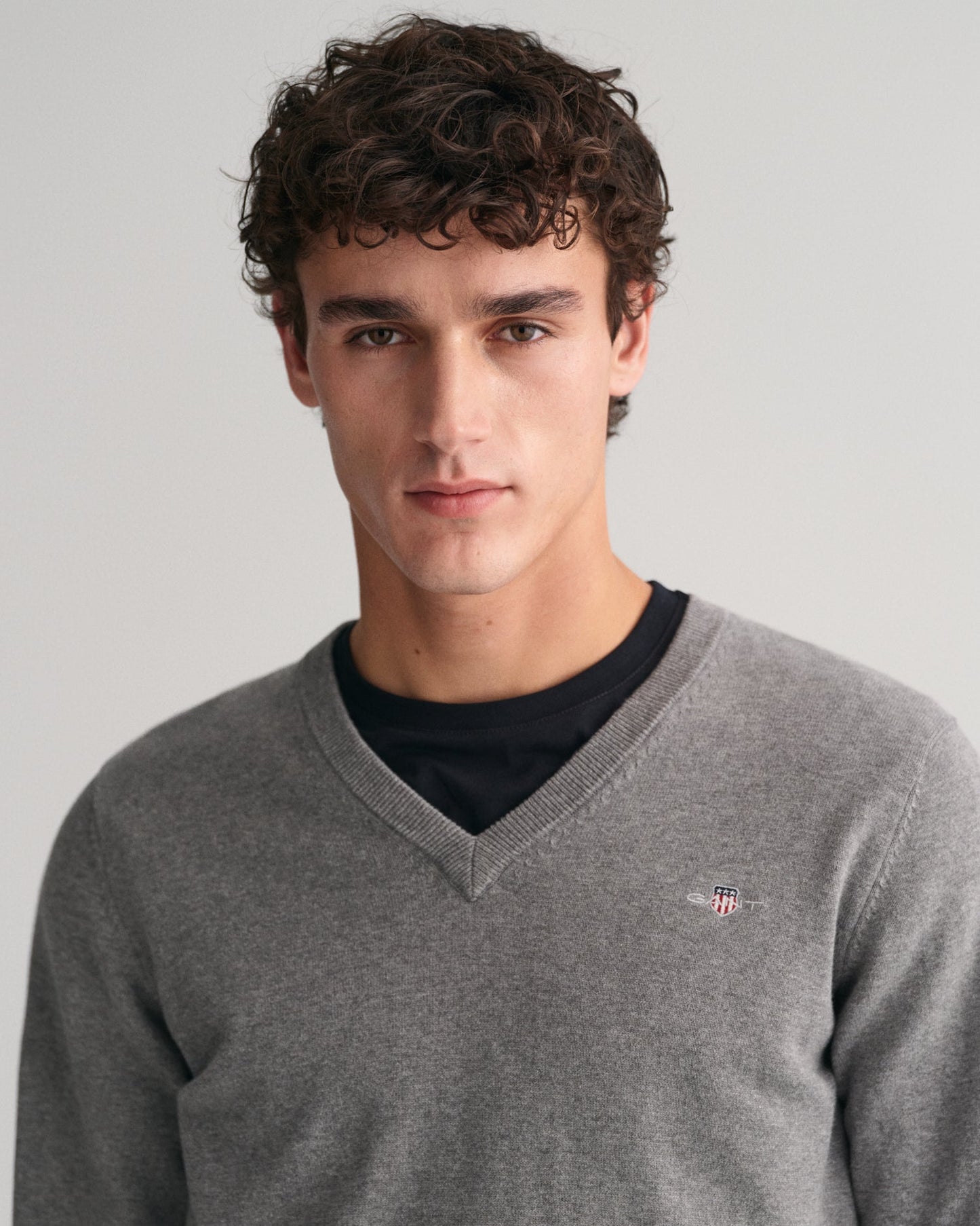 GANT Classic Cotton V-Neck Jumper - Matt O'Brien Fashions
