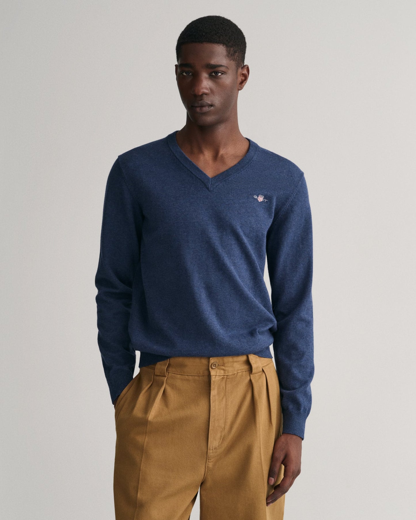 GANT Classic Cotton V-Neck Jumper - Matt O'Brien Fashions