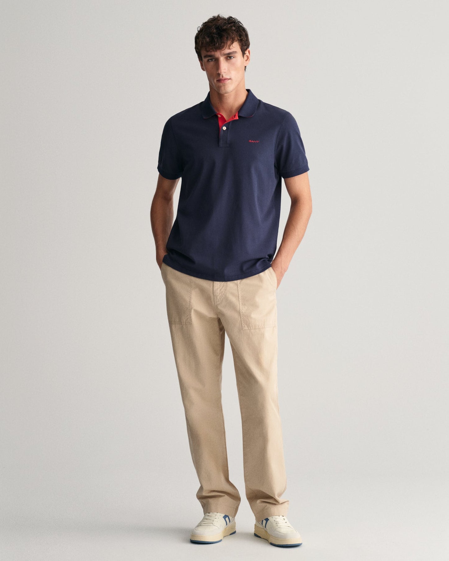 Gant Contrast Pique Short Sleeve Rugger - Matt O'Brien Fashions