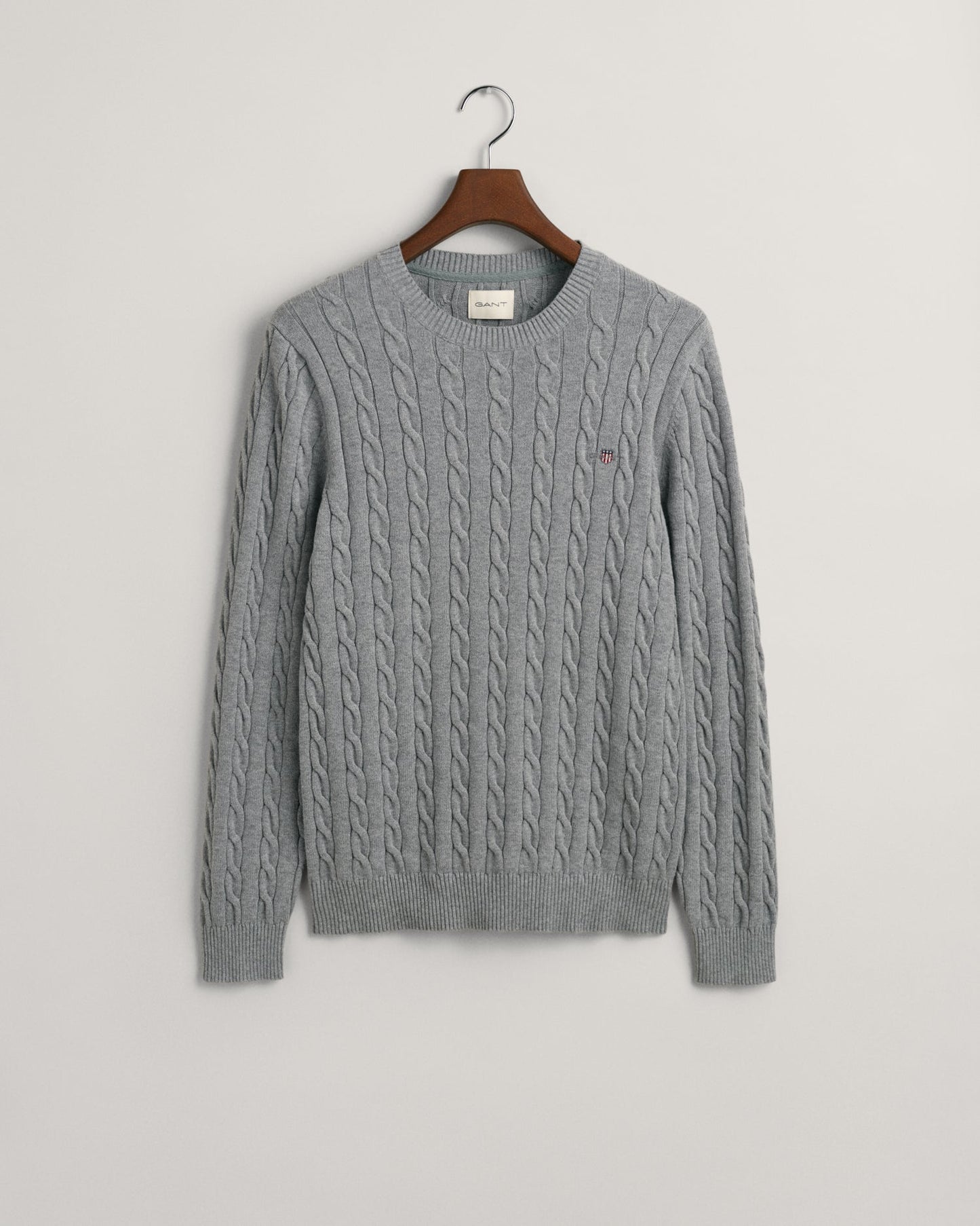 GANT Cotton Cable Crew Neck - Matt O'Brien Fashions