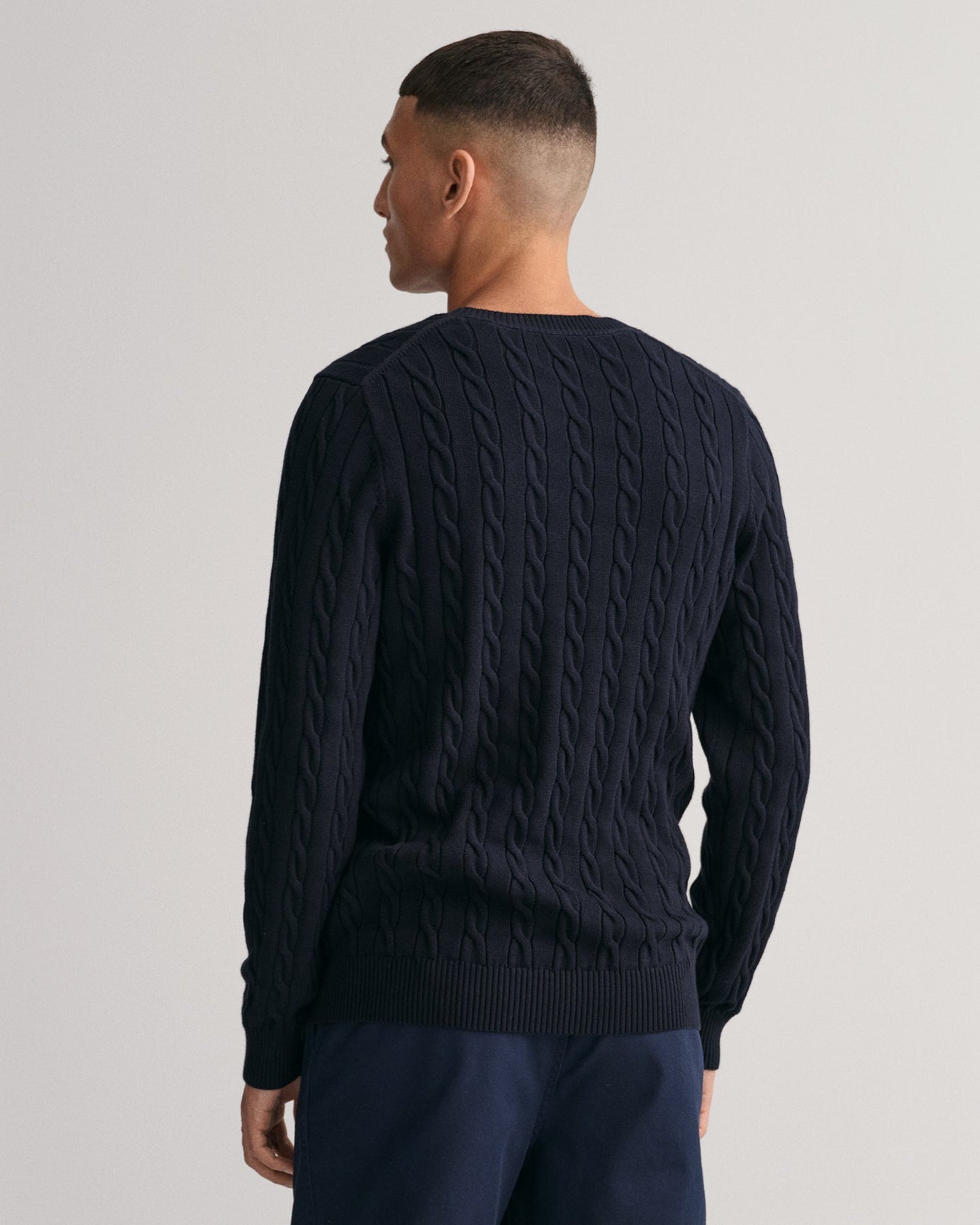 GANT Cotton Cable Crew Neck - Matt O'Brien Fashions