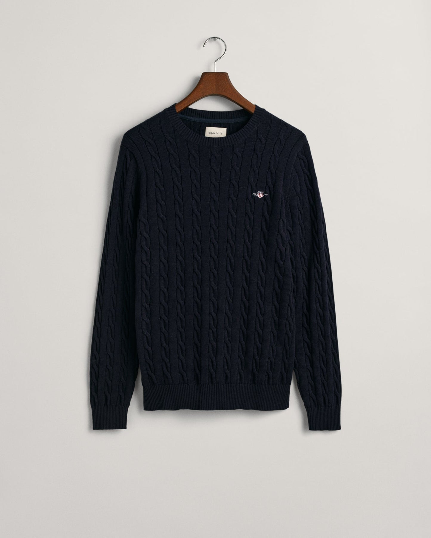 GANT Cotton Cable Crew Neck - Matt O'Brien Fashions
