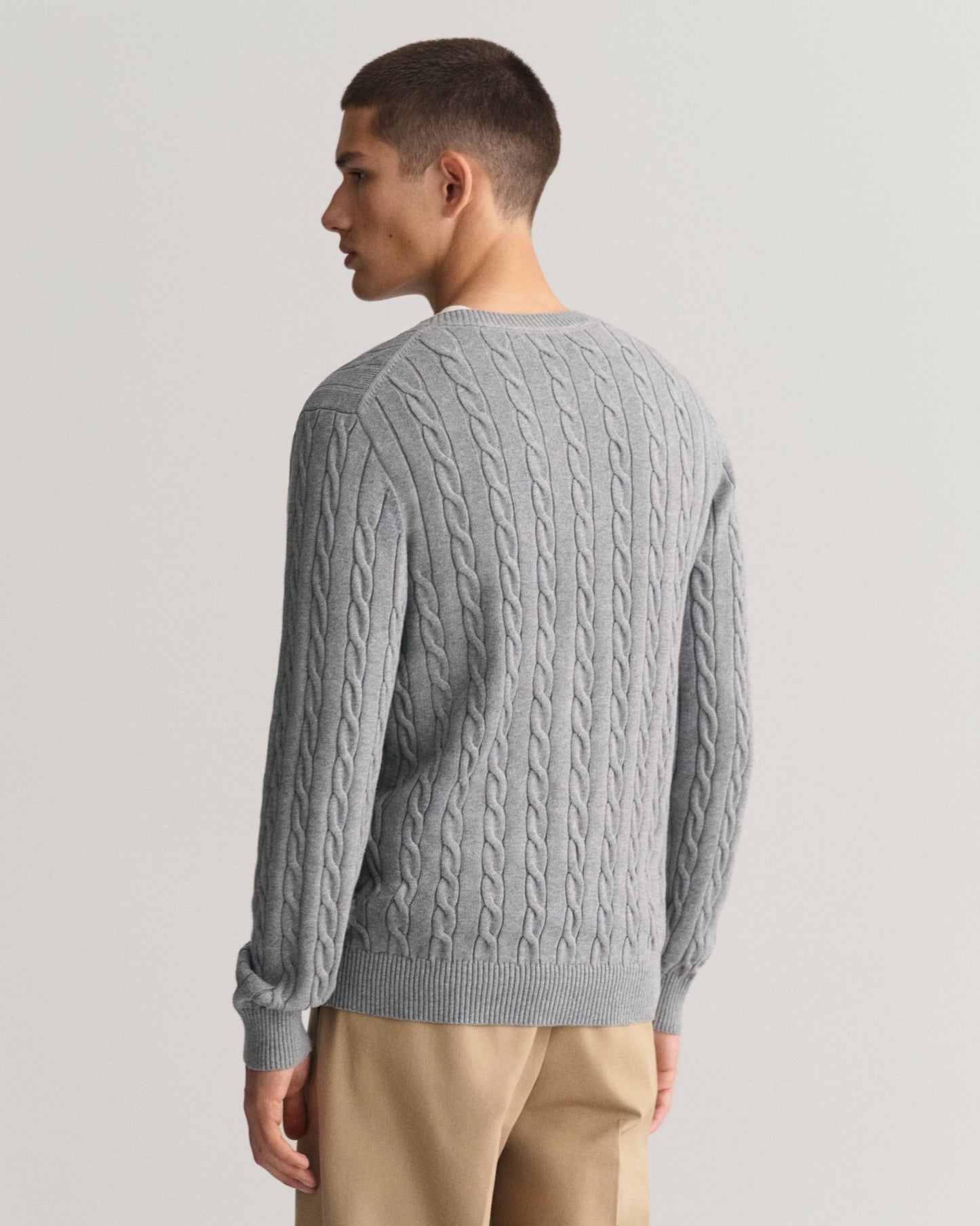 GANT Cotton Cable Crew Neck - Matt O'Brien Fashions