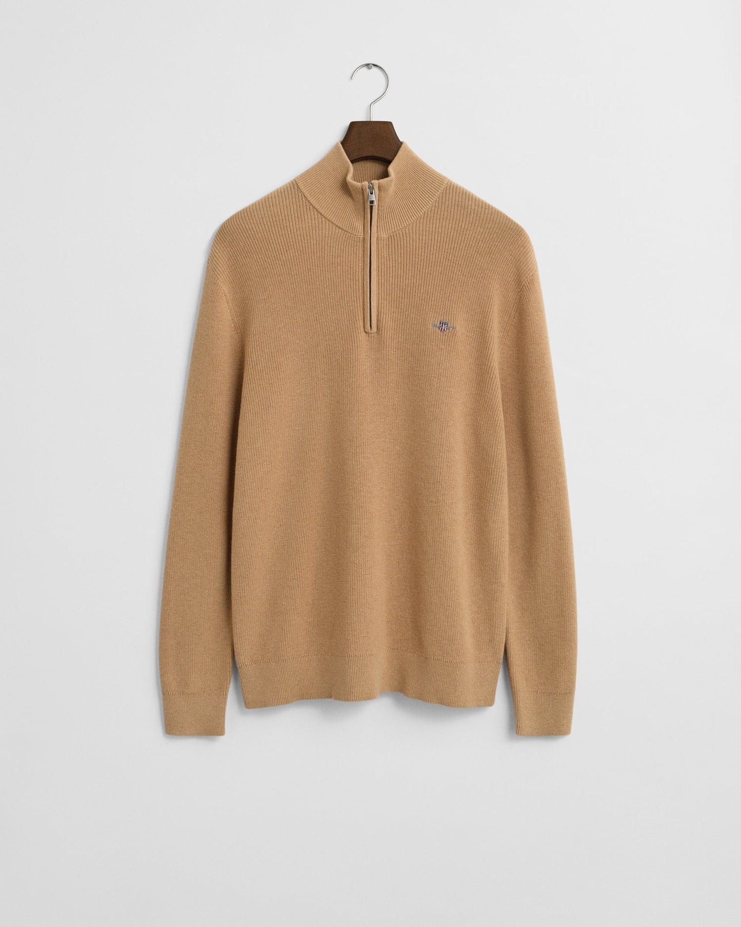 GANT Cotton Merino Ribbed Half Zip - Matt O'Brien Fashions