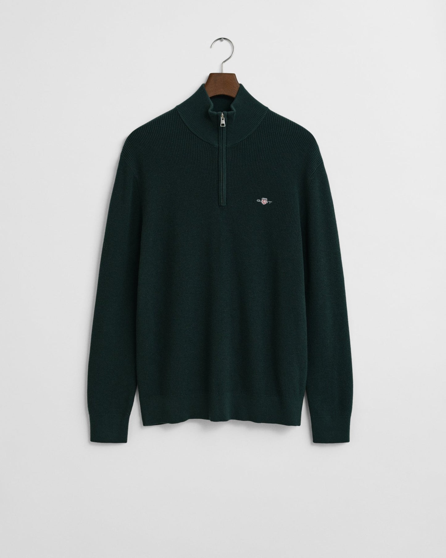 GANT Cotton Merino Ribbed Half Zip - Matt O'Brien Fashions