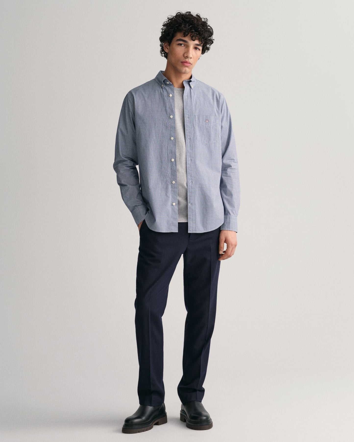 GANT Regular Poplin Micro Check Shirt - Matt O'Brien Fashions