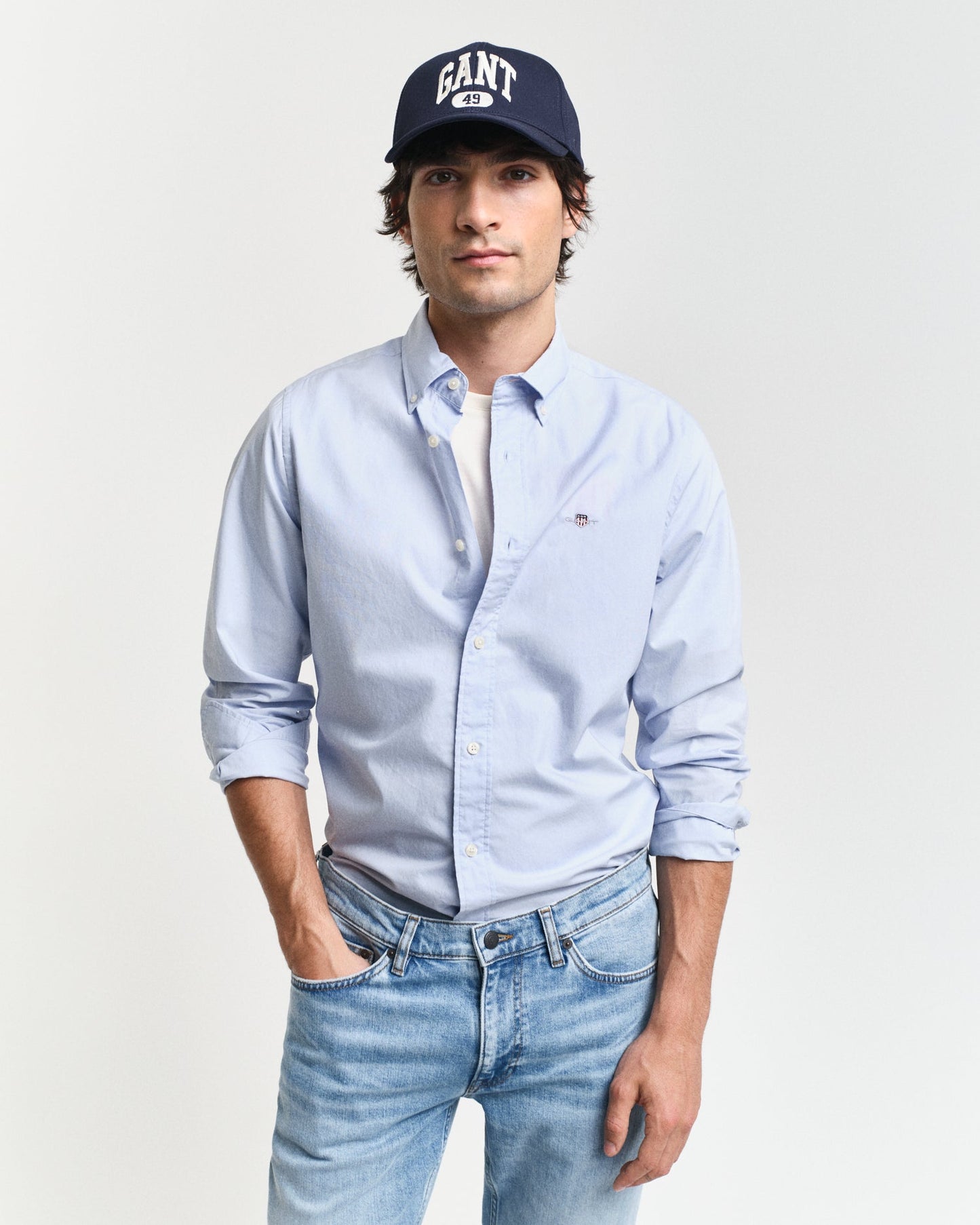 GANT Slim Poplin Long Sleeve Shirt - Matt O'Brien Fashions