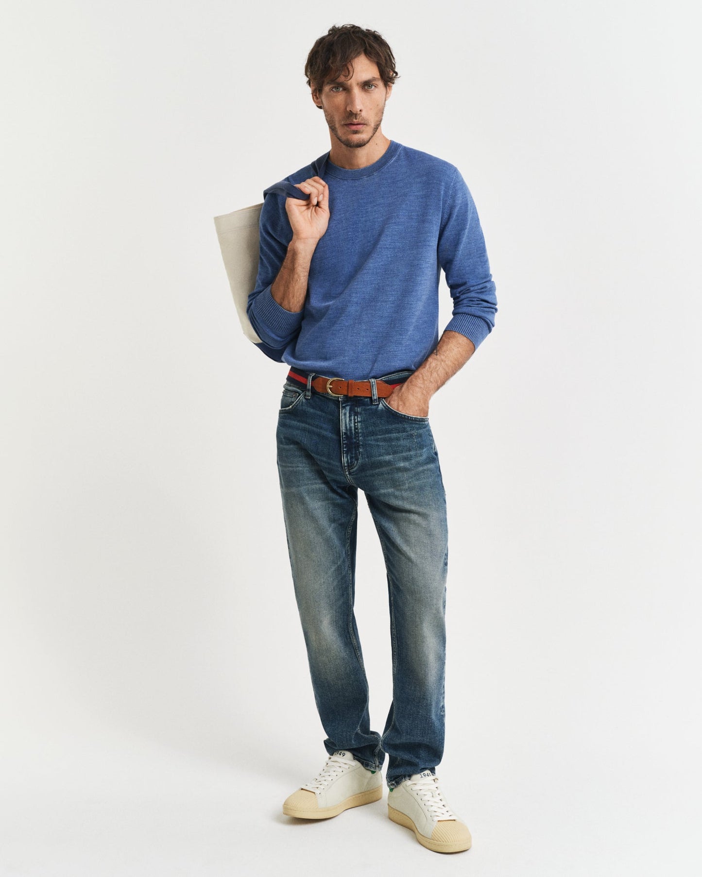 GANT Sun Faded Crew Neck Jumper - Matt O'Brien Fashions
