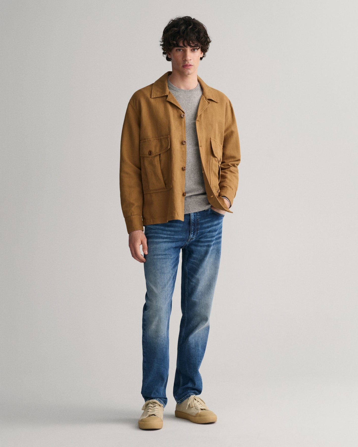 GANT Superfine Lambs Wool Crew Neck Jumper - Matt O'Brien Fashions