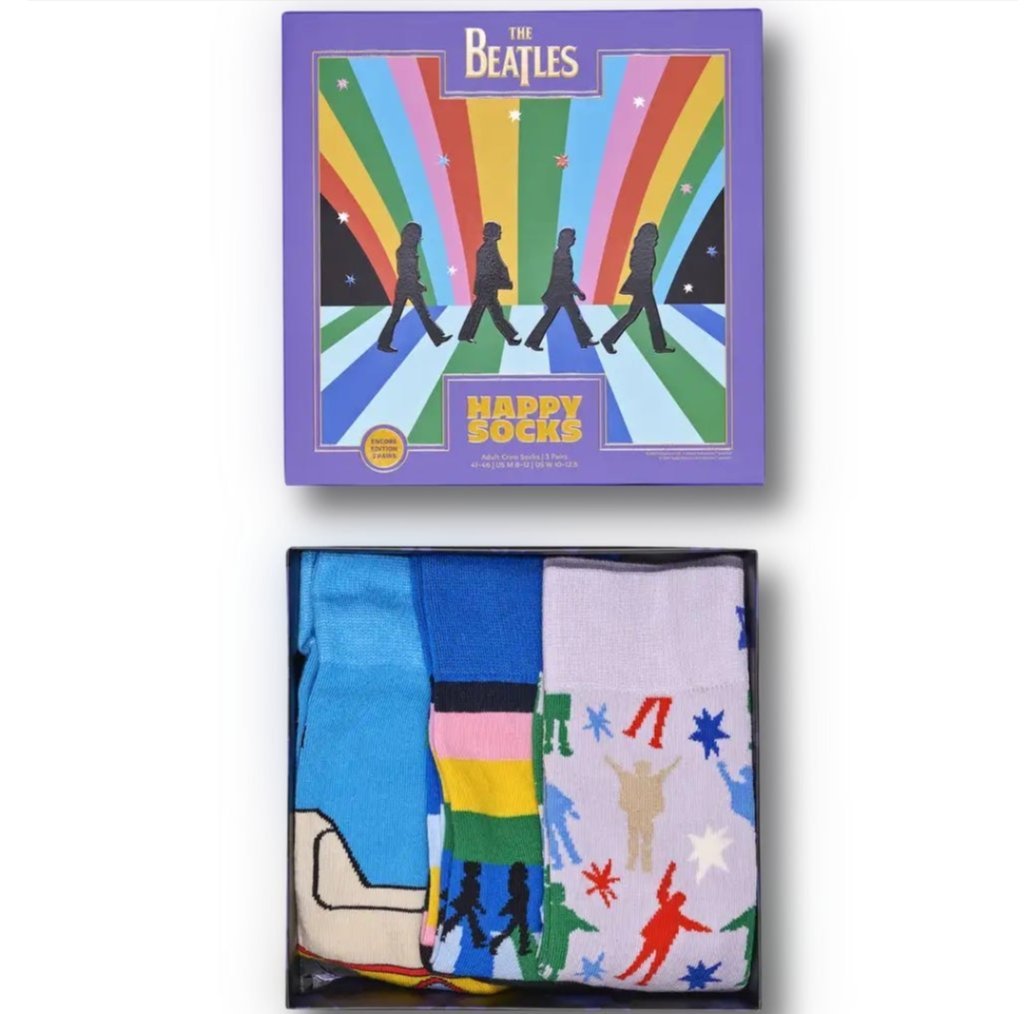 Happy Socks - Happy Socks x Beatles 3 Pack Sock Box - Matt O'Brien Fashions