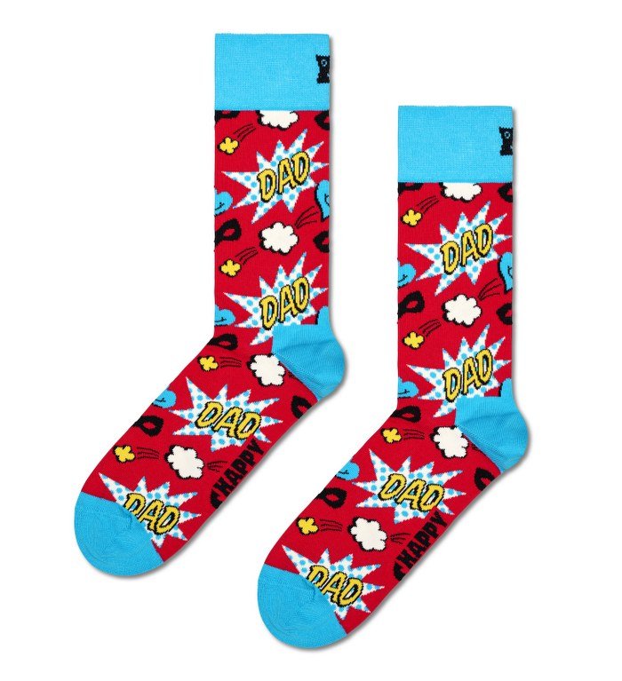 Happy Socks Super Dad 2 Pack Socks - Matt O'Brien Fashions