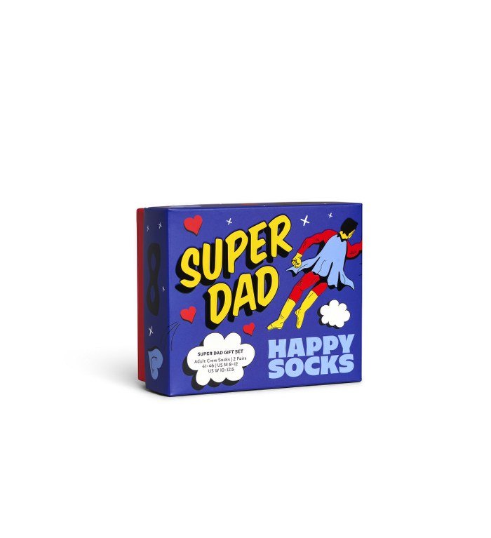 Happy Socks Super Dad 2 Pack Socks - Matt O'Brien Fashions