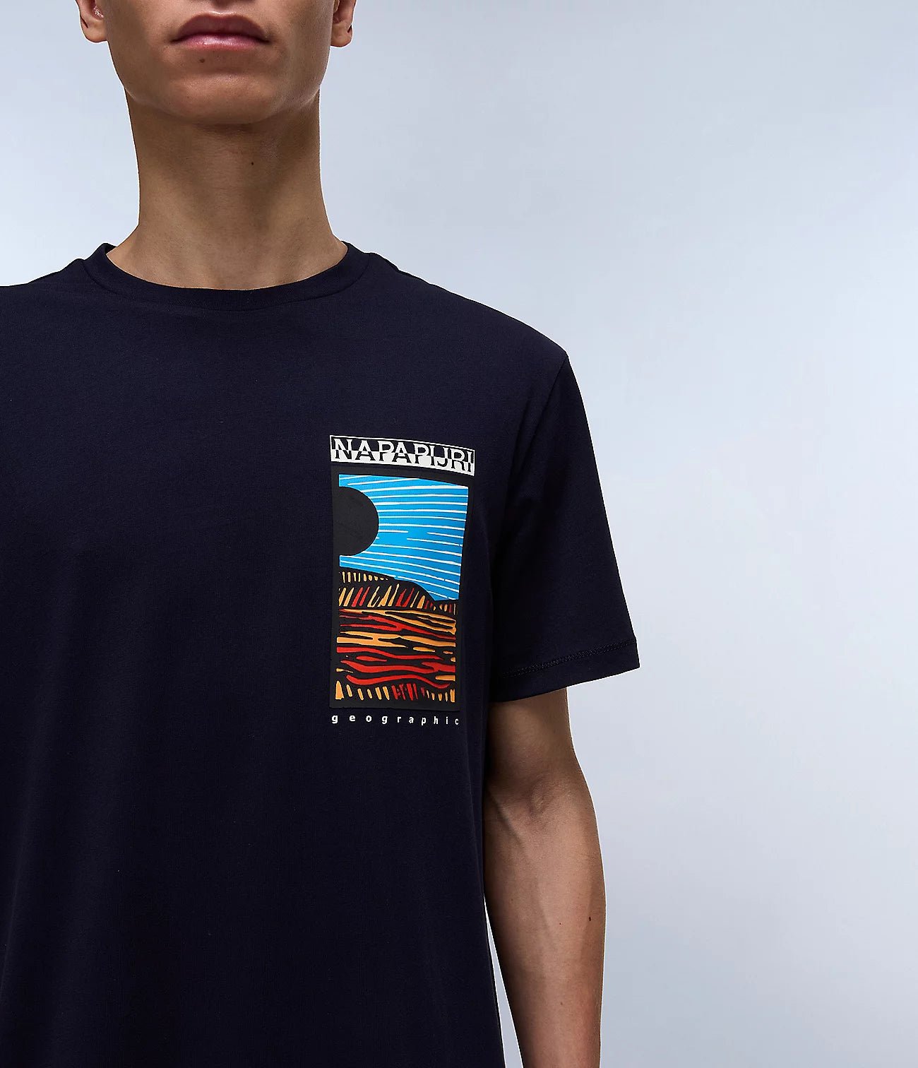Napapijri Valdor Small Print T-Shirt - Matt O'Brien Fashions