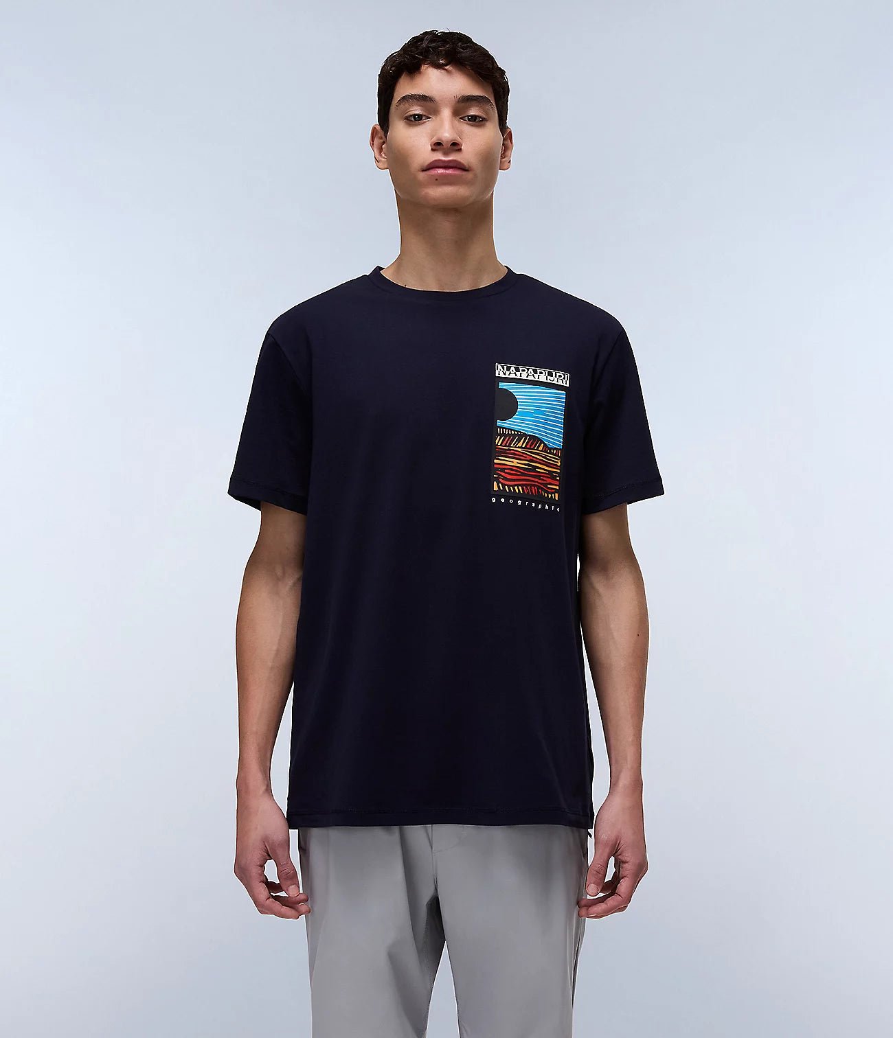 Napapijri Valdor Small Print T-Shirt - Matt O'Brien Fashions